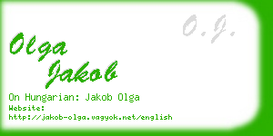 olga jakob business card